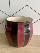 Cache-pot en faïence émaillée - Gustave de Bruyn - XIX ème s