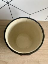 Cache-pot en faïence émaillée - Gustave de Bruyn - XIX ème s
