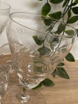 Set de 4 verres à vin sur pied court