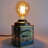 Lampe vintage chevet salon bureau boîte en fer Ocean queen 