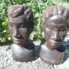 Bustes africains "Couple"  ébène, vintage