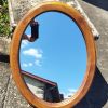 Miroir ovale en chêne 