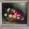 tableau fleurs huile sur toile de  A.GONDOIS