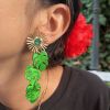 Boucles d'oreille Feuilles tropicales