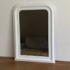 Miroir Louis Philippe fin 19ème. Blanc. 75x55.