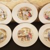 Lot de 6 assiettes à fromage en porcelaine 