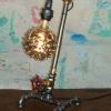 Lampe design industriel " POISSON  LUNE " 