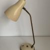 Lampe vintage 1950 de bureau crème laiton cocotte - 50 cm