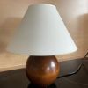 Lampe boule en bois