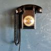 Applique murale lampe vintage bakélite téléphone noir 