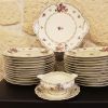 Service fleuri porcelaine de Limoges