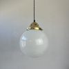 ANCIENNE SUSPENSION RONDE EN OPALINE XL VINTAGE