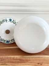 Casserole poêlon émaillé à fleurs style scandinaves 