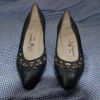 chaussures vintage années 60 escarpins Cypris bleu foncé