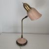 Lampe vintage 1950 style cocotte rose dorée - 43 cm