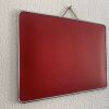 Miroir vintage 1960 barbier coiffeur rouge - 38 x 28 cm