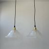 PAIRE D’ANCIENNES SUSPENSIONS ART-DECO VINTAGE