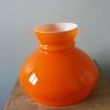 Abat-jour globe opaline orange