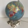 Globe vintage 1961 terrestre Taride verre marbre - 29 cm