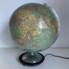 Globe vintage 1950 terrestre verre Colomb édition politique 