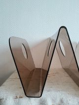 Porte-revues Michel Dumas en Plexiglas Roche Bobois 1970