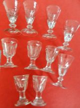 Verrerie ancienne : verres à côtes plates 