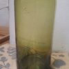 Vase cylindrique en verre vert