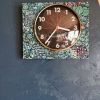 Horloge vintage pendule murale silencieuse Jaz fleurs