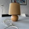 Lampe boule en bois 