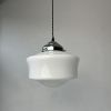 ANCIENNE SUSPENSION EN OPALINE VINTAGE 22 CM 