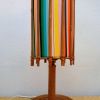 Lampe en rotin style Louis Sognot vintage 1960 