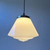 ANCIENNE SUSPENSION EN OPALINE ART-DECO VINTAGE