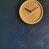 Horloge pendule murale vintage silencieuse Tupperware Jaune