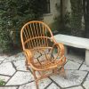 Fauteuil en rotin vintage