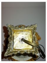 Rare Lampe vintage en marbre et laiton 60's