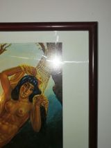 Lithographie vintage Kristian Krekovik "Venus india" signée