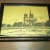 Lithographie vintage Notre dame de Paris / 25 x 34 cm