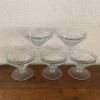 5 coupelles vintage en verre transparent.