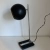 Grande lampe vintage 1960 eyeball design noir et bois - 50 c