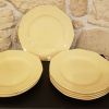 8 assiettes plates ivoire décagonales Villeroy et Boch 