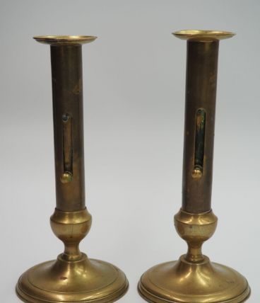 2 bougeroirs doré en laiton