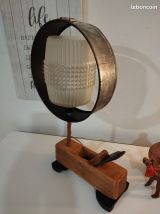 Lampe à poser déco recyclage rabot vintage