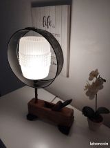 Lampe à poser déco recyclage rabot vintage