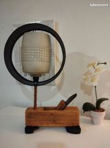 Lampe à poser déco recyclage rabot vintage