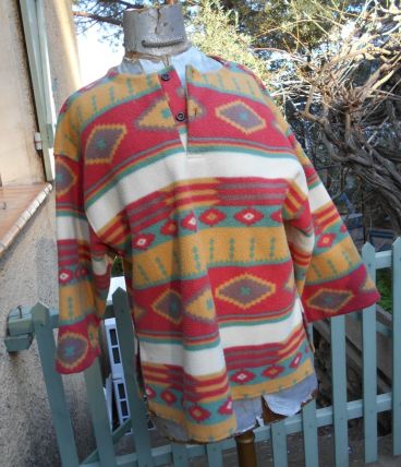 PULL MIXTE POLAIRE VINTAGE ANNEE 60-70 tbe t 40-42 