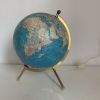 Globe vintage 1976 terrestre verre tripode doré Taride - 28 