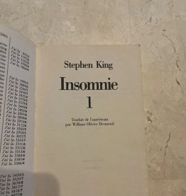 Insomnie - Tome 1 - par Stephen King (Ref. 2024-346)