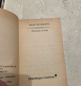 Jeux Interdits. Par François Boyer (Ref. 2024-354)