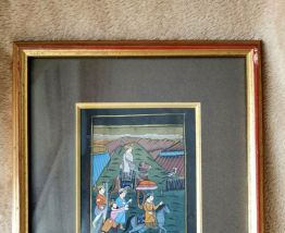 Tableau oriental peint à la main encadré – Guerriers persans
