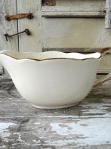 Saucière Villeroy &amp; Boch Mettlach ivoire et or
